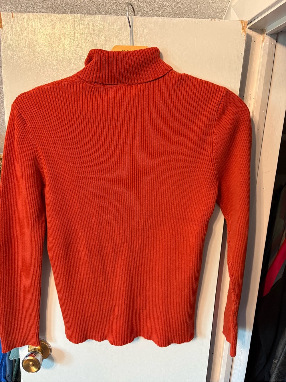 Ralph Lauren Orange Ribbed Turtleneck Sweater